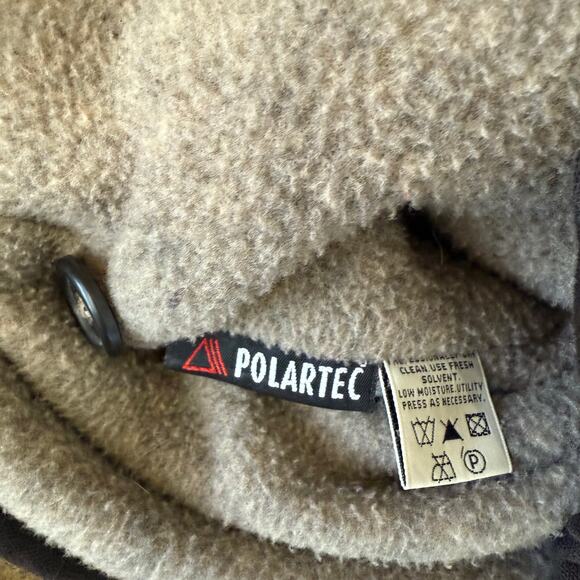 Eddie Bauer Jacket Coat Womens Cotton Large Brown Barn Shacket Polartec Lined - Picture 9 of 9